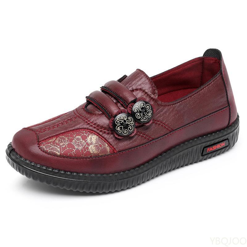 Fashion Autumn New Comfortable Waterproof Anti Slip Wear Resistant Soft Soled Casual Shoes Daily Versatile Middle Aged Elderly Shoes