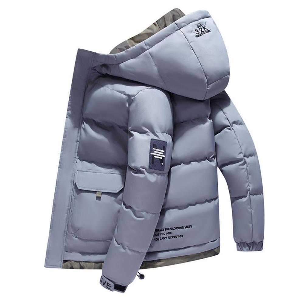 2025 cotton-padded men's winter new simple versatile bread clothes couple with the same coat