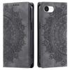 For iPhone 16e/17e Mandala Embossed PU Leather Flip Wallet Case Magnetic Closure Cover