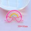 10 Stück Neue Niedliche Transparente Cartoon Regenbogen Serie PVC Flexibler Kleber Flache Rückseite DIY Scrapbook Verzierung Handy Basteldekoration