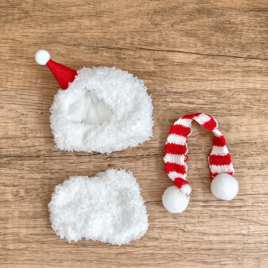 [Cloth Only] 10cm Soft Snowman Doll Clothes Set Exquisite Mini Toy Accessories Stylish Plush for Decorative Use