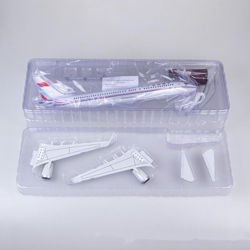 47cm Miniature Airplane For China Air Force B737 Collectible Aircraft Resin Toy Planes Boys Kids Collected Gift