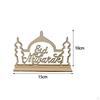 Creative Eid Mubarak Decoration, Islamic Muslim Ramadan Ornament Art Crafts Wooden Slice DIY for