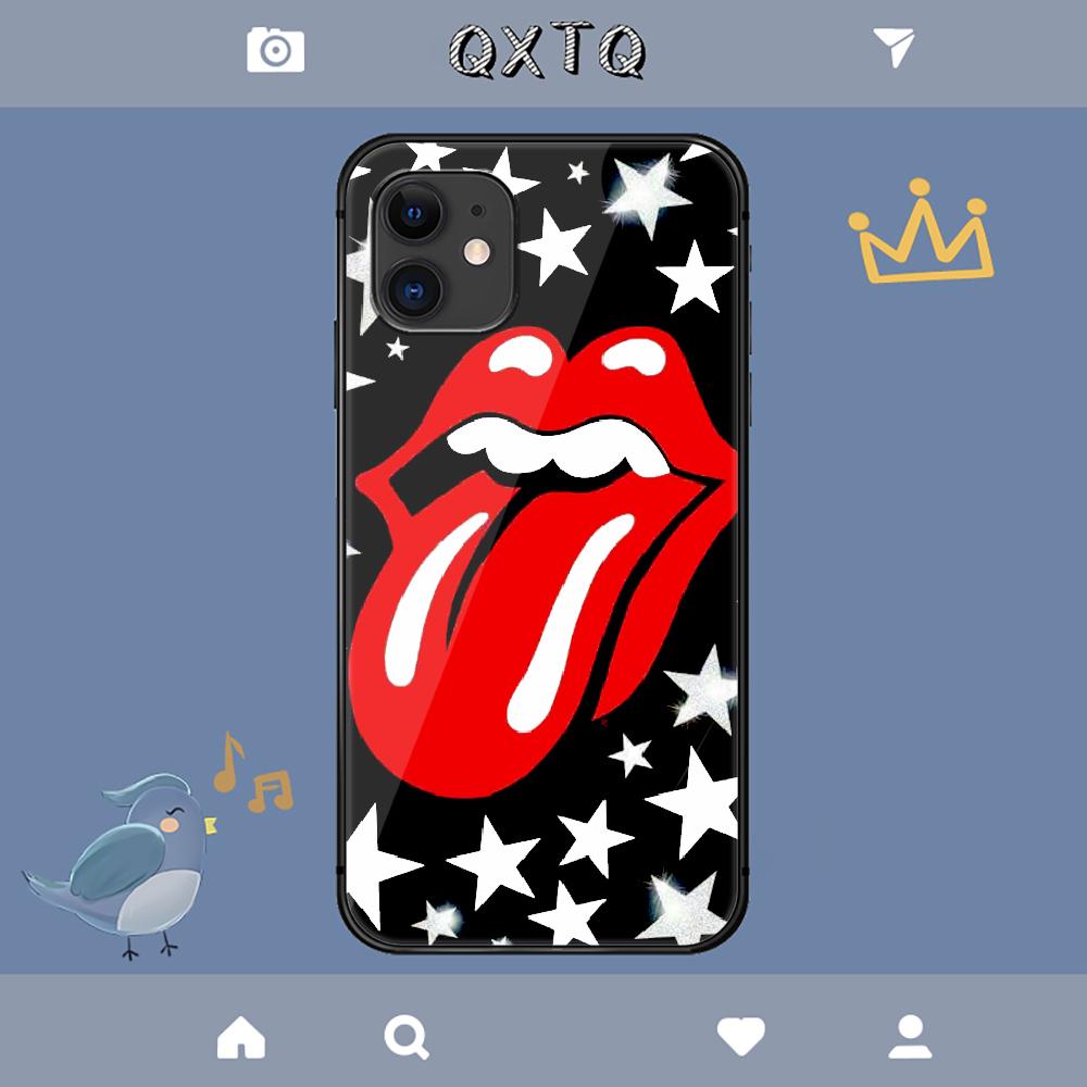 Stones Tongue Rolling Rock Band Capa Para iPhone Samsung Galaxy Redmi Note S 17 16 15 14 13 20 24 25 54 Pro Max Ultra Fe Capa de Vidro Temperado