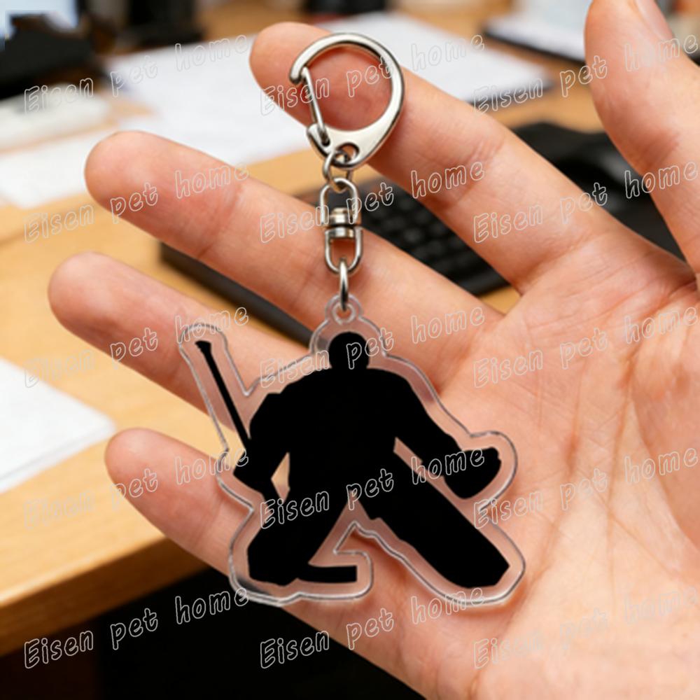 

Creative I Love Hockey Keychain Accessories Bag 6 7 Meme Hockey Balls Sports Keyrings Key Jewelry Gifts for Friends