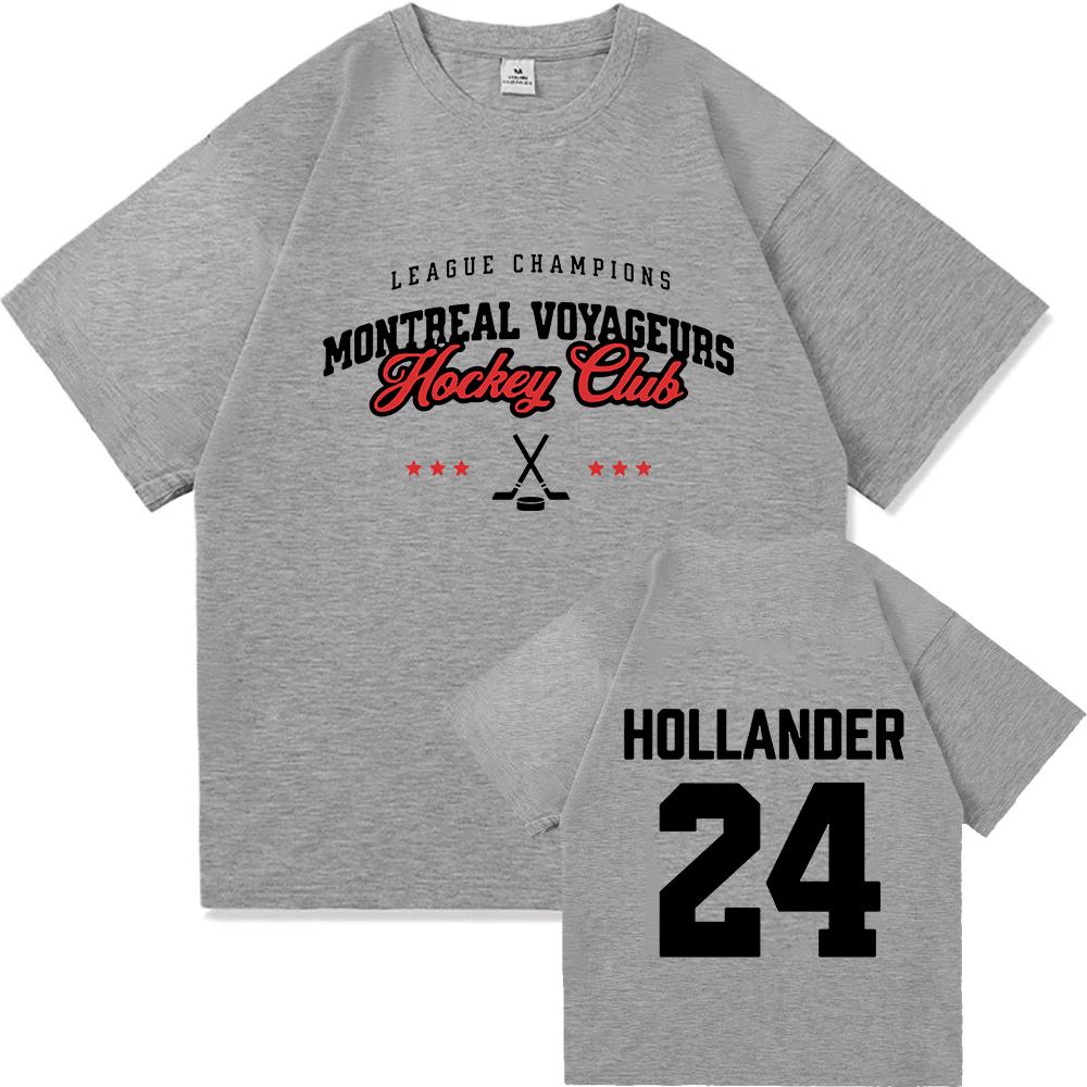 24 Hollander Montreal Voyageurs Merch Tshirt Hot TV Heated Rivalry Tee Unisex Streetwear Unisex Unisex Clothing Loose Oneck Shirt