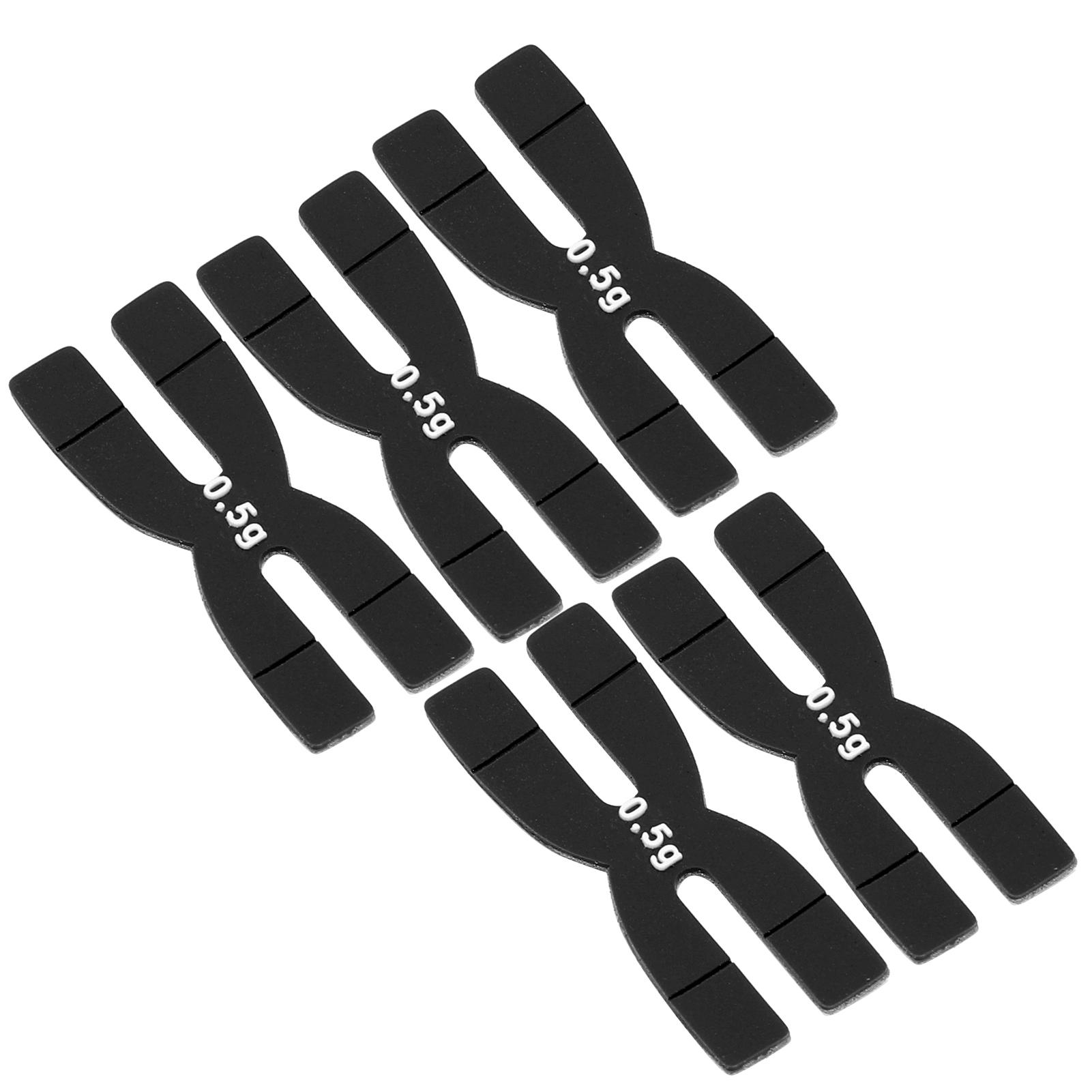 

POWERTI 5pcs 0.5g Tennis Badminton Racket Weight Balance Strips Silicone Weighted Tapes BarBlack