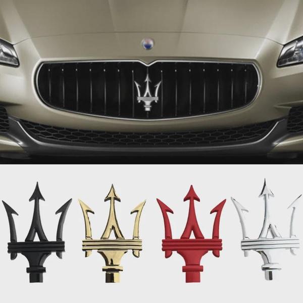 

ABS Car Front Grille Emblem Badge Sticker for Logo Ghibli Granturismo Watch Levante Quattroporte GT Auto Accessories