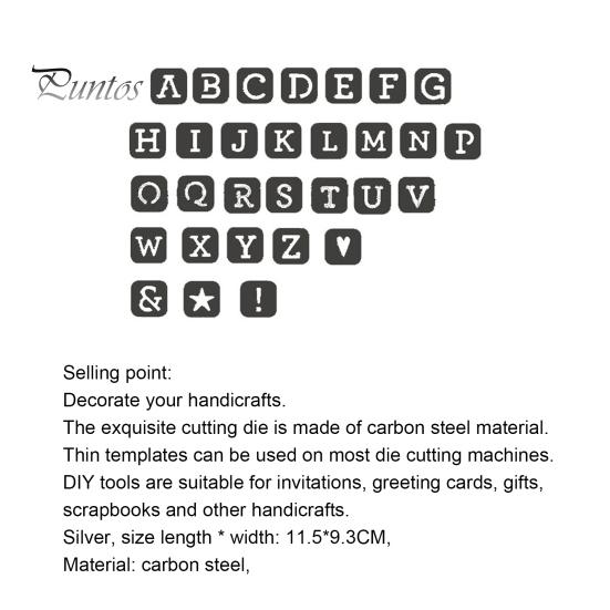 Scrapbook Mold Lovely English Letter Design Carbon Steel Practical Cutting Dies Home Decor