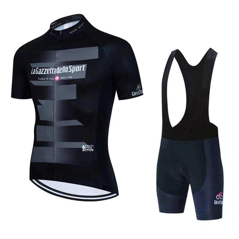 Sykkeltrøye Sommer Kortarmet Hurtigtørkende Pustende Sykkeldresssett Høy Stretch Bib Tettsittende Sportsskjorte