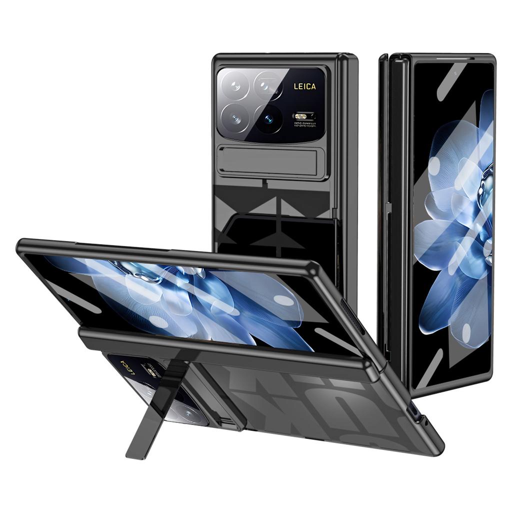 Für Xiaomi Mix Fold 4 5G Hülle Ständer Hart PC Handyhülle mit gehärteter Glasfolie