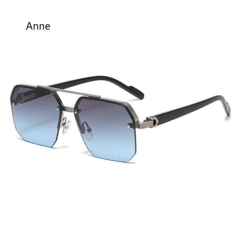 Square Sunglasses Women Trendy Semi Rimless Fashion Glasses Luxury Sunglasses for Men Vintage Lunette Soleil Femme Gafas