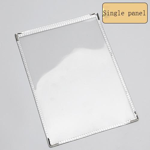 For A4 1/2/3/4/5/ 6/7/8/10/ Slots Single Dobule Three Panel Plastic Menu Holder Transparent Folder Cover