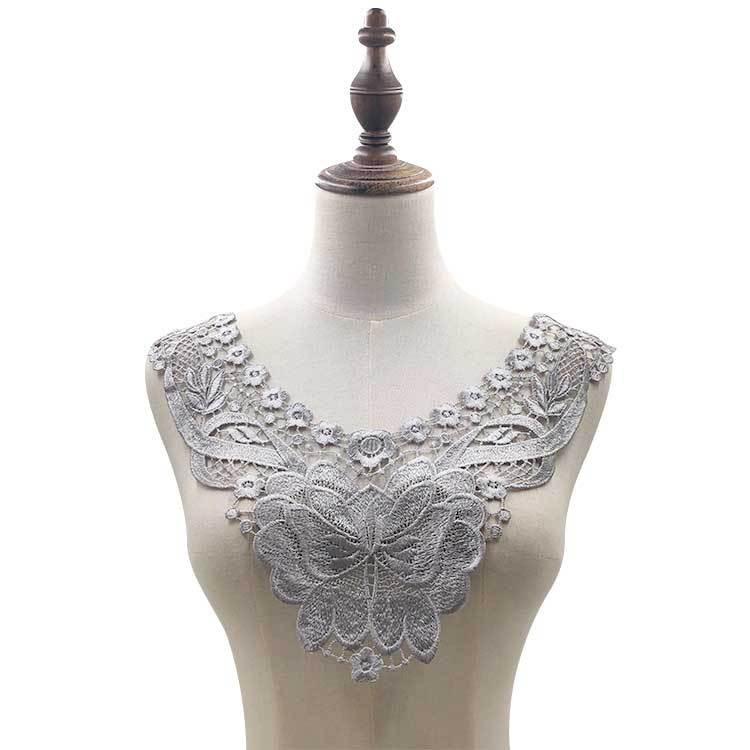Guler din dantelă solubil în apă, Corsaj din dantelă, Guler fals gol, Accesorii vestimentare DIY, Dantelă pentru guler