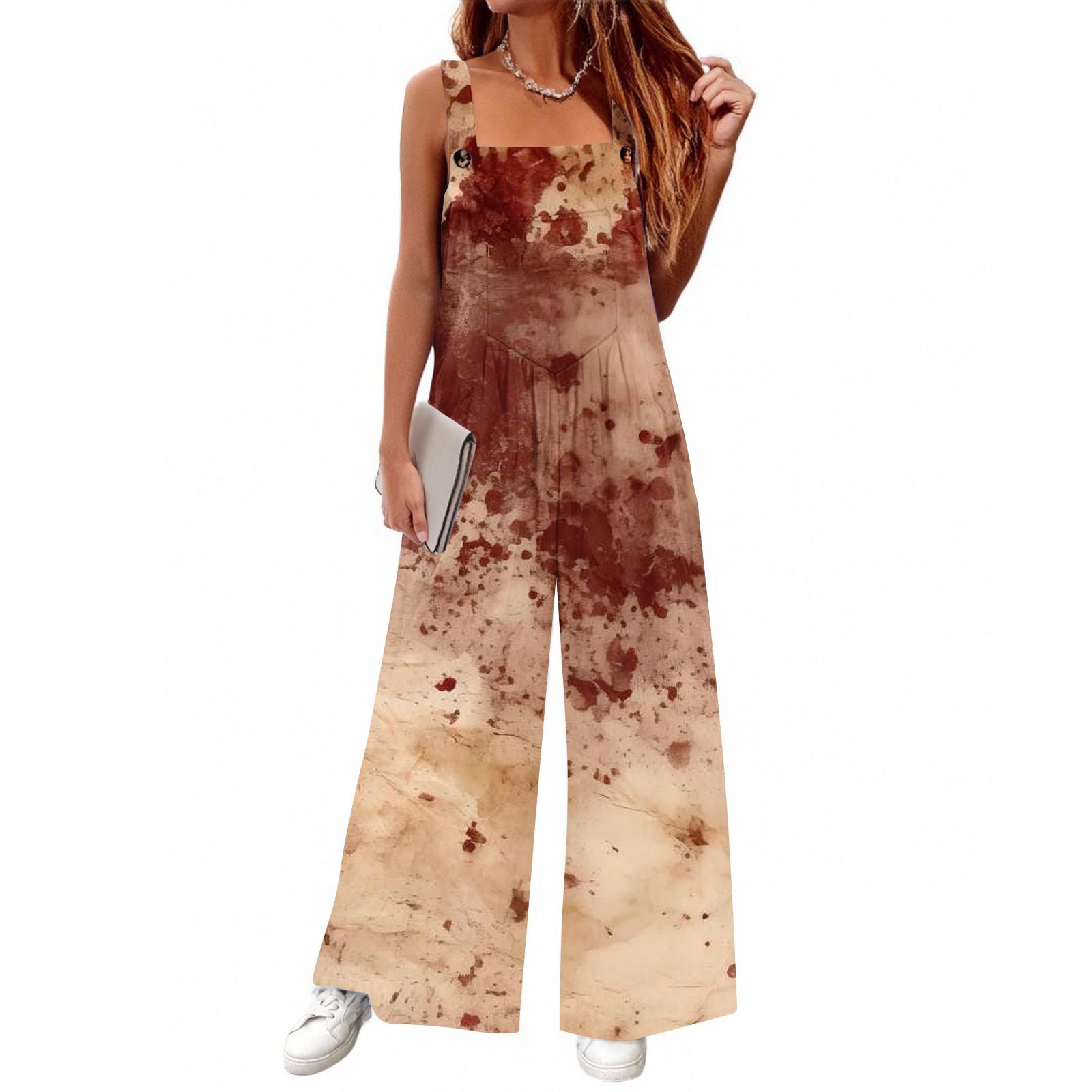 

Женский повседневный комбинезон без рукавов с принтом «Любовь», хлопковый комбинезон S красный