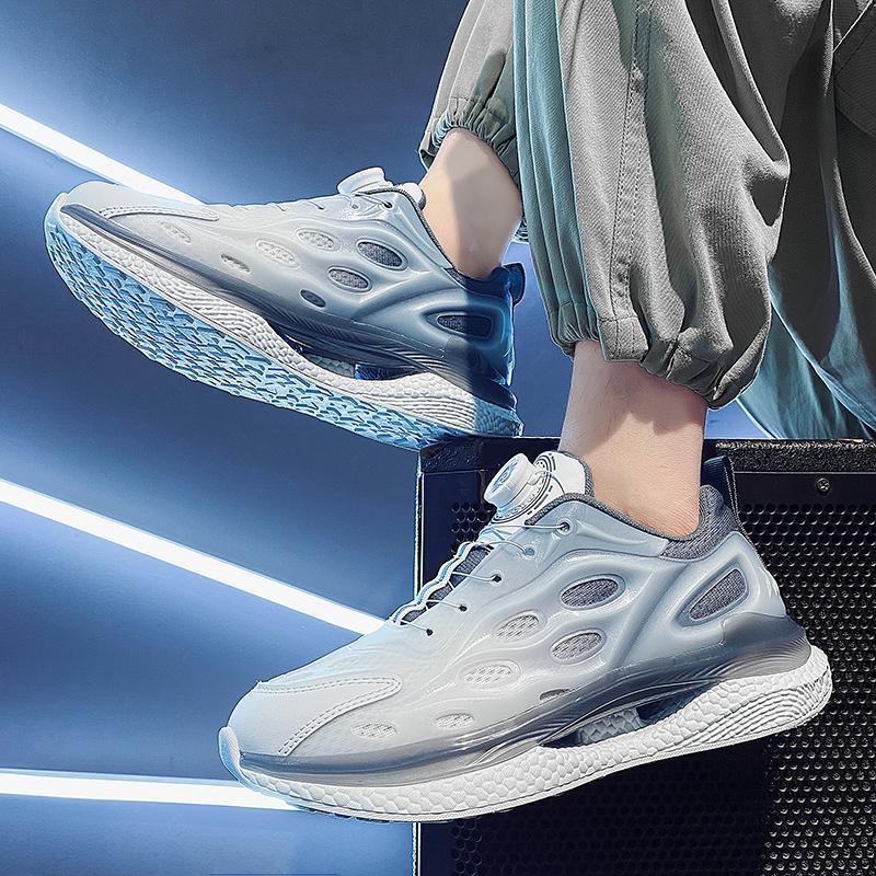 

Новая обувь мужская холодная липкая вращающаяся пряжка модная повседневная спортивная обувь лето популярная сетчатая дышащая приливная беговая мужская обувь 44