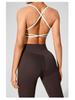 European & American Women's Yoga Clothes: Medium-Intensity Spaghetti Strap Sports Bra & Beautiful Back Camisole