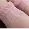 Summer Ladies Lace Embroidery Silk Transparent Glass Crystal Socks Breathable Stretch Women Socks 1 Pair Outdoor Casual Wear