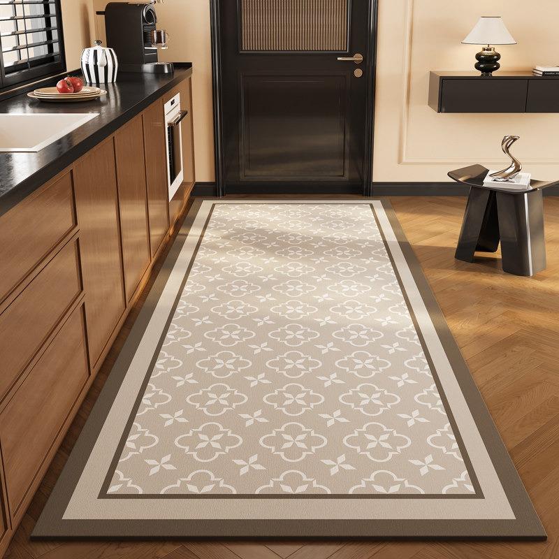 Carpet for Kitchen Floor Mat Pvc Leather Waterproof Non-slip Long Rug Oil-proof Foot Mats Modern High-end Home Decoration Rugs