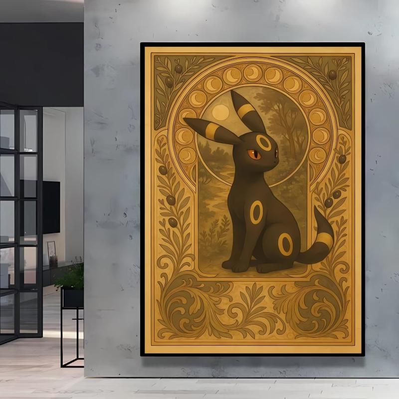 Hot Anime Poster Pokemon Gengar Canvas Printing Cartoon Character Pictures Diverse Sizes Home Bedroom Decor Friends Gift Classic