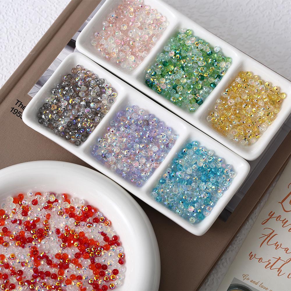Seven-Color Iridescent Glass Crystal Beads for DIY Jewelry