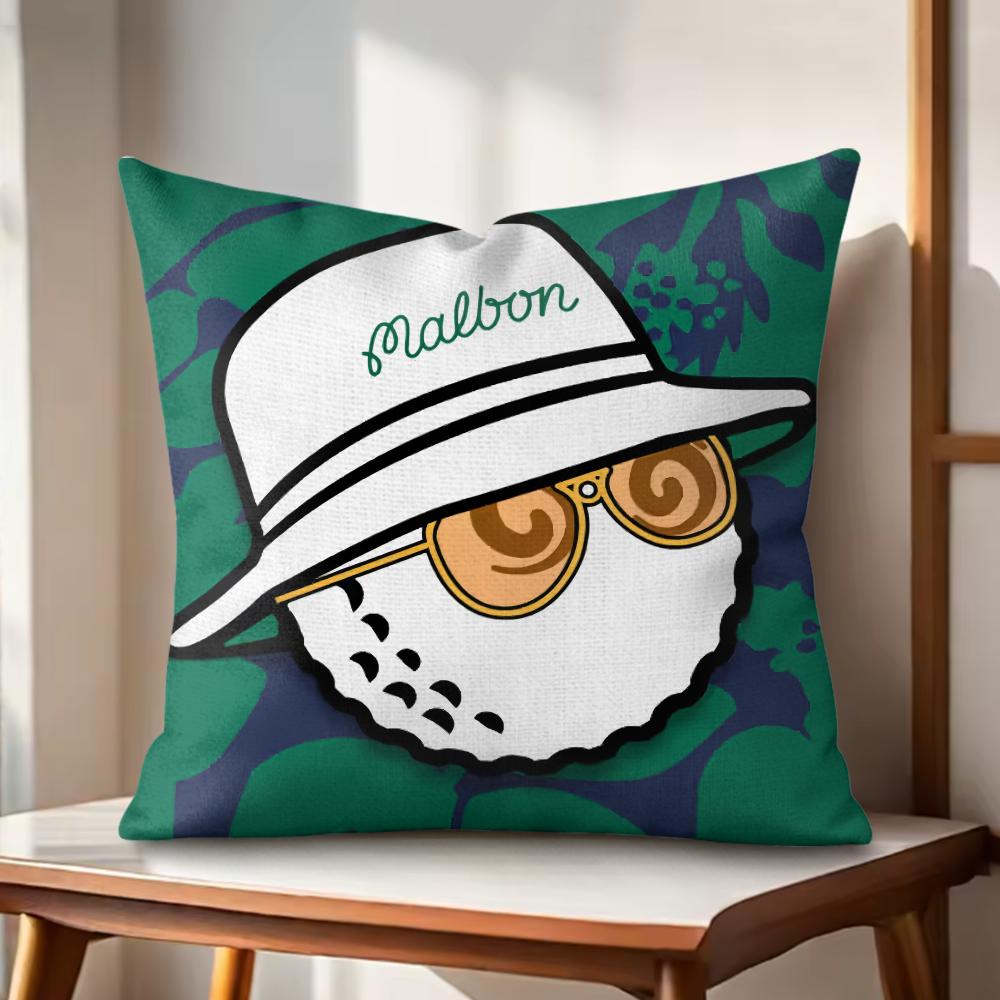 Luxury Sport MMalbon Golf Cushion Cover Natural Linen Organic Fabric DoubleSided Printing Couch Pillow Covers Home Decor