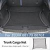 For NEW ZEEKR 001 7X 007GT 8X 9X Trunk Storage Net Bag with Anti-Slip Fixation  Secure Hanging Automotive Interior Accessories
