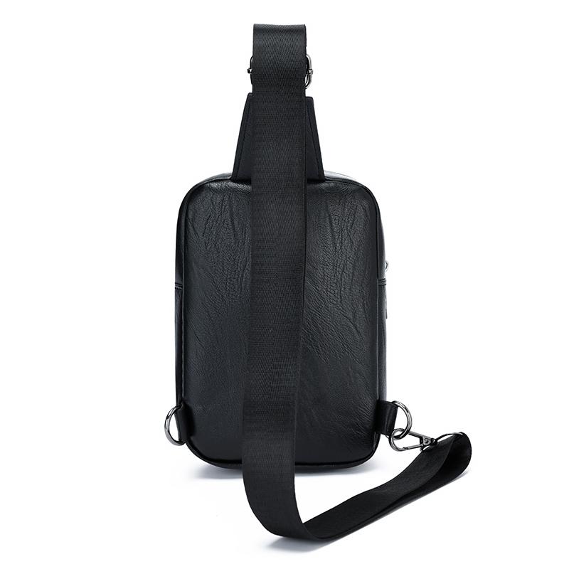 Unisex PU Leather Sling Bag – Compact Crossbody Chest Pack for Travel, Commute & Light Outdoor Use