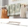 Wall Mounted Clothes Drying Rack Aluminum Retractable Folding Clothes Hanger Rack with Adhesive for Laundry Balcony Bathroom