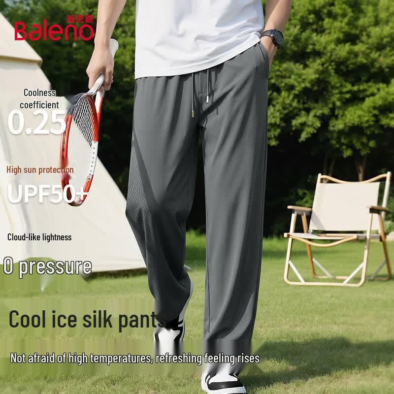 Baleno Men s Summer UV Protection Ice-Feel Straight-Leg Casual Pants M