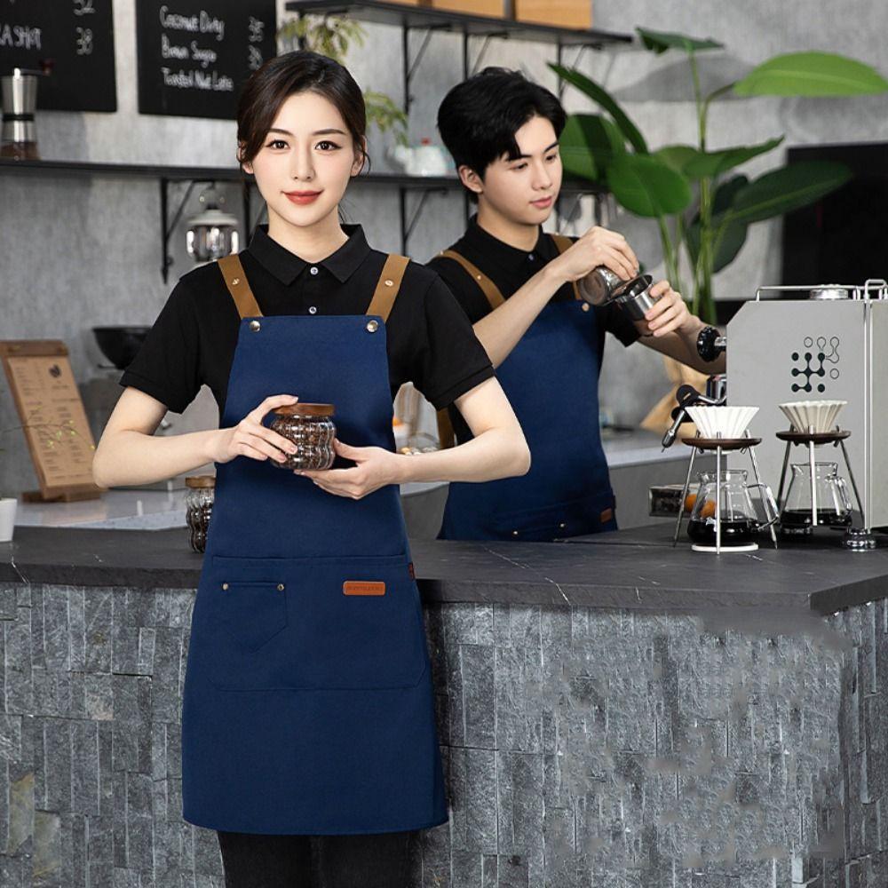 Jednokolorowy fartuch kuchenny Odporny na olej Fartuch szefa kuchni Środki czystości Fartuch do sprzątania Barman