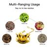1pc Loose Leaf Tea Infuser Ball, Stainless Steel Tea Strainer Set With Chain And Drip Trays, Tea Filter For Mug, Cup And Pitcher