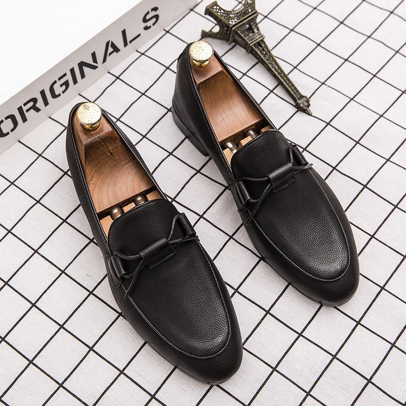 Men's Loafers Foreign Trade New Fashion Business Dress Shoes Trend One Pedal Sleeve Lazy Shoes