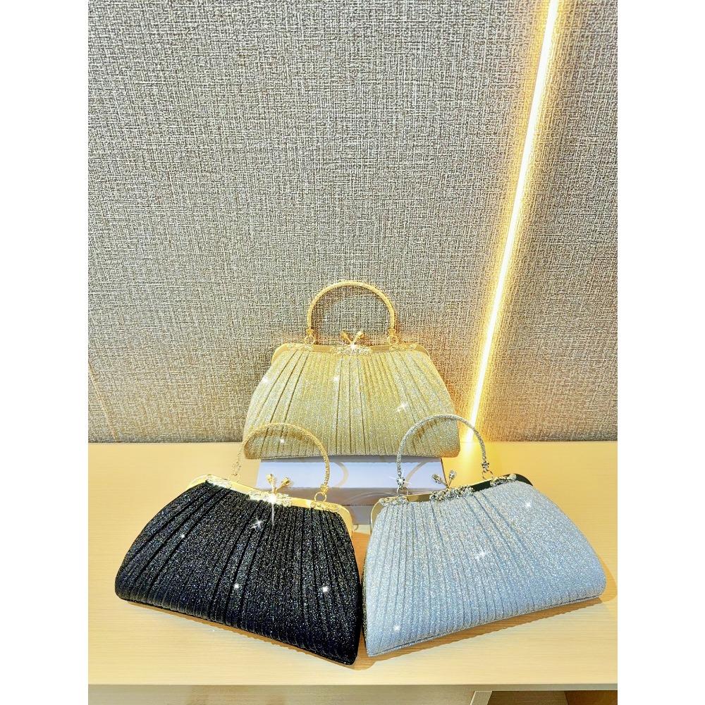 New Rhinestone Evening Clutch - Women’s Tassel Diamond-Embellished Crossbody Shoulder Bag for Qipao and Parties