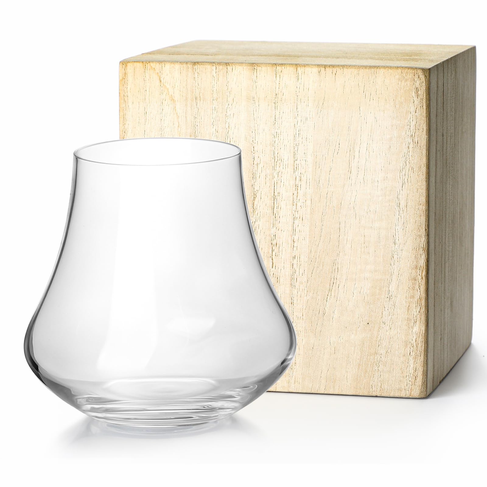 Whiskey Tasting Straight Glass, Whiskey Glass, Rocks Glass, 310ml, Wooden Box Included