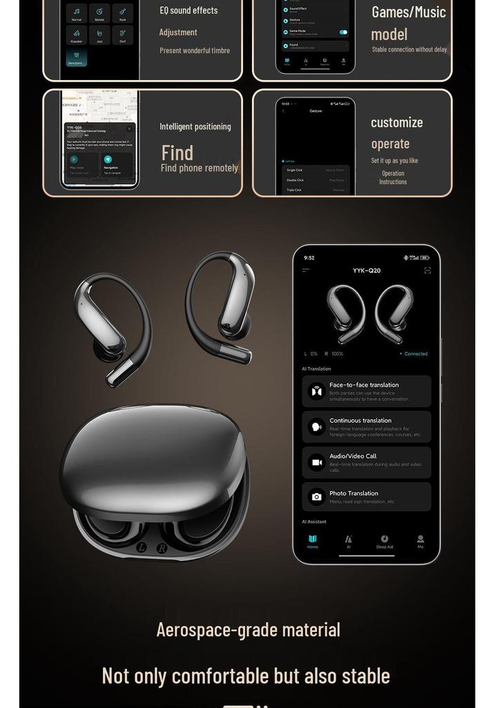 2026 Open-Ear Sports Bluetooth Earphones with Long Battery Life