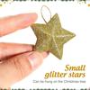 24pcs Gold Glitter Star Ornaments Christmas Tree Hanging Pendant 2024 Christmas Decorations for Home Navidad New Year Party