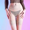 Men And Women Fully Transparent Glossy Boxer Briefs 5D Ultra-Thin Sexy Lace-Trimmed Seductive Ice Silk Stockings Boxer Briefs
