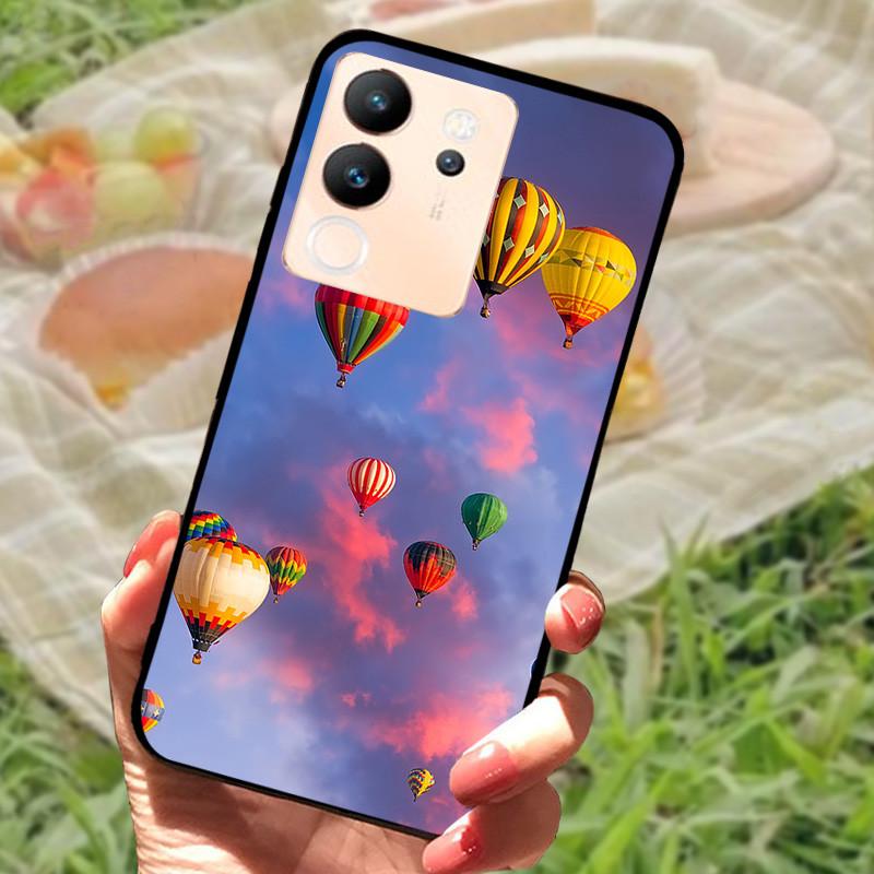 For Vivo V30 Lite Case Cover Silicone Soft Marble Black Bumper Funda Coque for vivo V2314 V30 Lite 5G Full Protective V30Lite