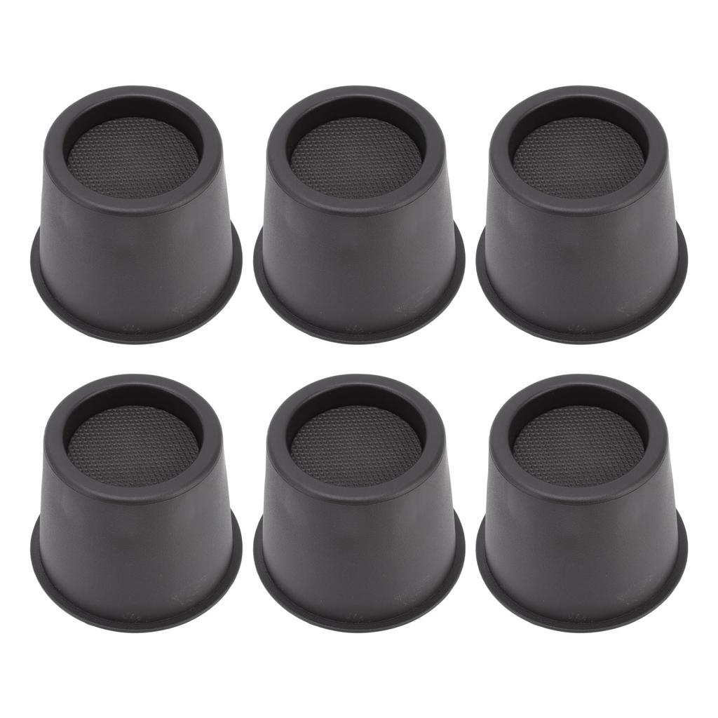 6 PCS Anti Vibration Pads Sofa Feet Pad Furniture Riser Mat for Table Cabinet Bed 3in Black Round