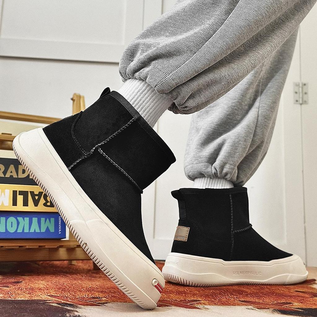 Snöstövlar Herrstövlar Brittiska bomullsstövlar Höga läderstövlar Trend 2024 Höst och vinter Bomullsskor
