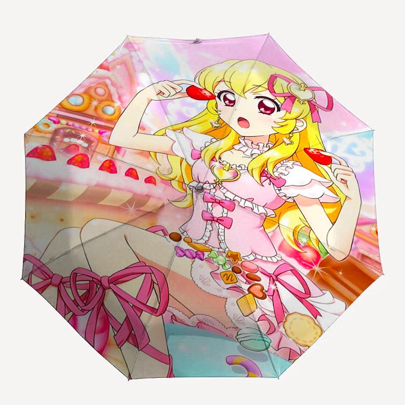 1pc Pretty Cure Outdoor Umbrella - Automatic Opening/Closing, Portable 3-Fold Design with 8-Bone Iron Frame - Perfect Gift for Fans, Travelers, Daily