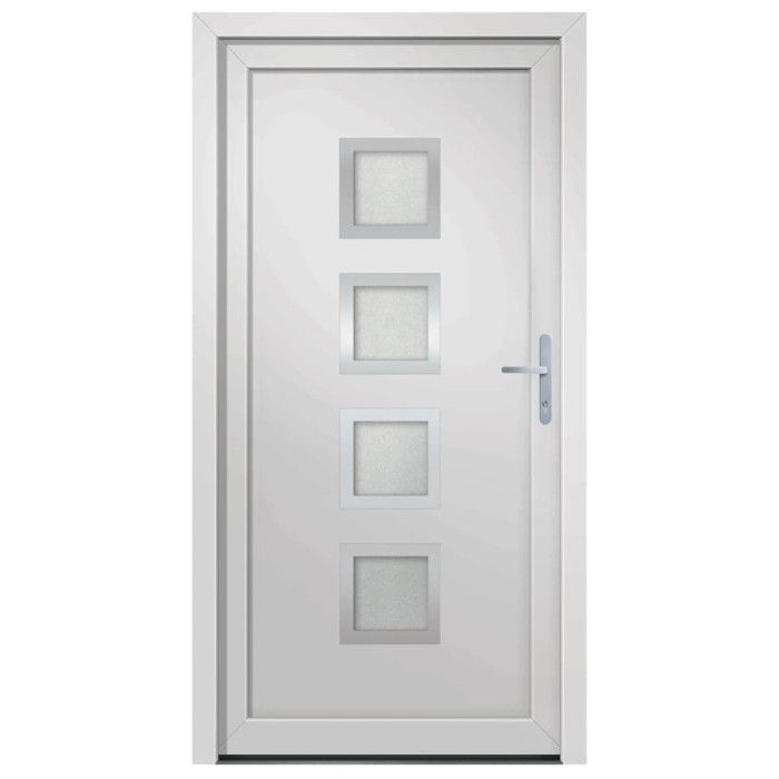 VidaXL Front Door White 108x208 Cm PVC 3187848