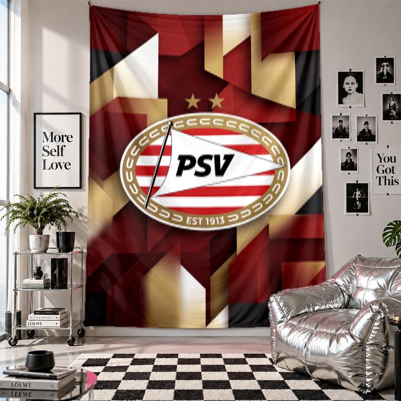 PSV Eindhoven FC Wall Tapestry Home Decor Wall Hanging Cloth for Bedroom Living Room Background