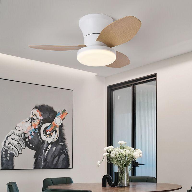 3 Light Colors 6 Speed Adjustable Ceiling Fan Light Living Room Kitchen Balcony Fan Lamp Modern LED Lighting Fan