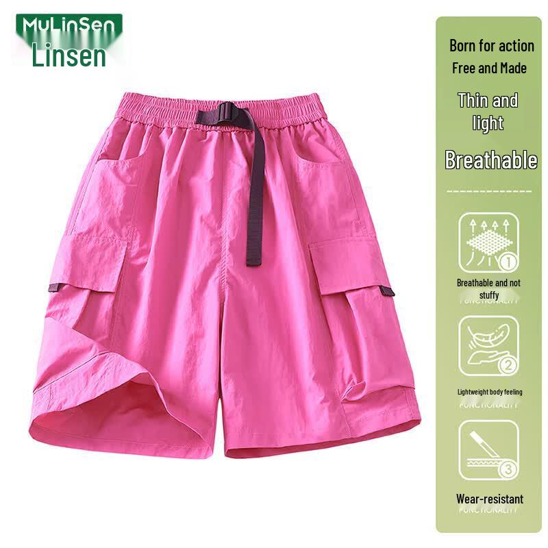 MULINSEN Women s Summer Ice Silk Cargo Shorts XL