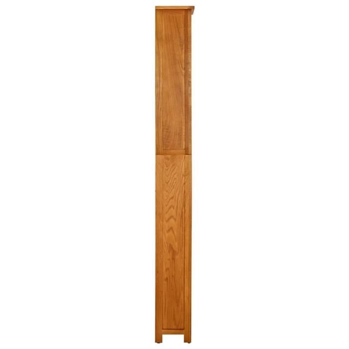 VidaXL Bibliothèque à 7 étagères 60x22x200 cm Bois de chêne massif