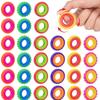 Toys 6PCS Sensory Fidget Rings for Finger Spinner Rotating Anxiety Relief Autism ADHD Quiet Stress Relieve Gifts Kids