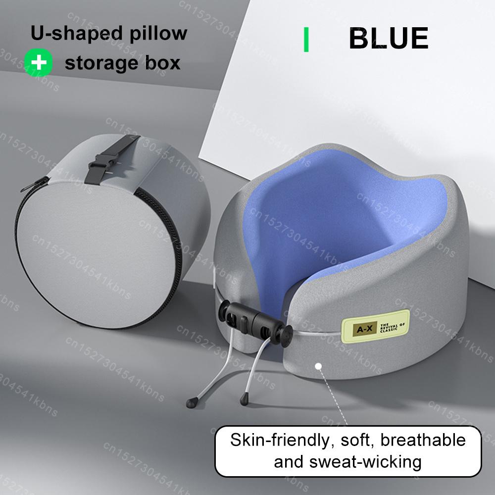 Memory Foam U-Shaped Neck Pillow for Travel Flight Comfort Support Ergonomic Sleep Cushion Headrest Plane Relief