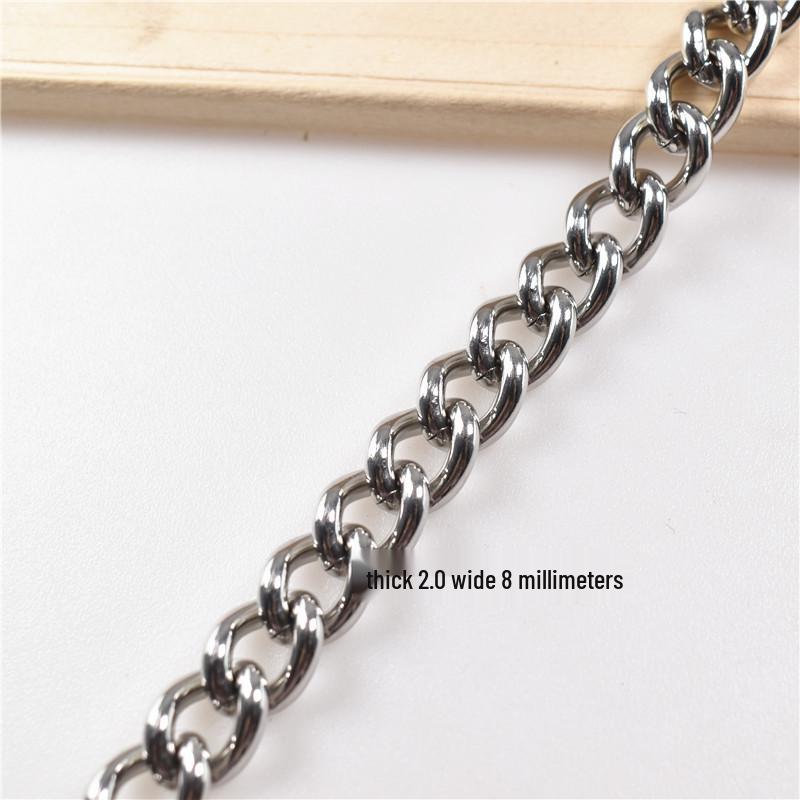 Nerezový kuličkový a osmičkový řetízek na klíče s boční visačkou (0.5-2.0mm) pro Zobrazení Plakátů.